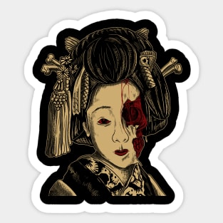 Geisha Japan beauty Traditional Halloween Sticker